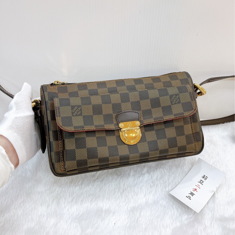 莉亞精品♡ LV 棋盤格斜背包 曼哈頓 二手美包-2