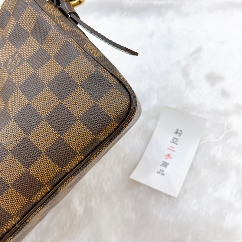 莉亞精品♡ LV 棋盤格斜背包 曼哈頓 二手美包-12