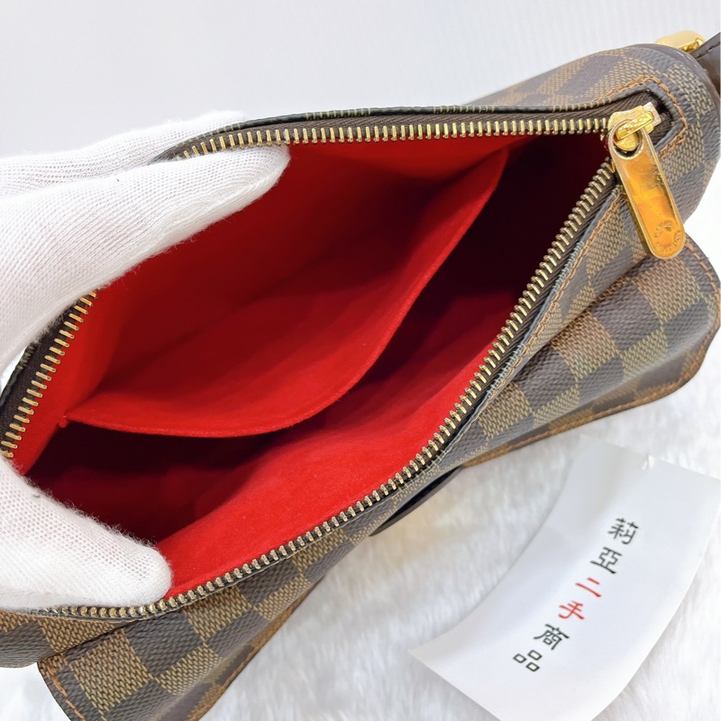 莉亞精品♡ LV 棋盤格斜背包 曼哈頓 二手美包-14