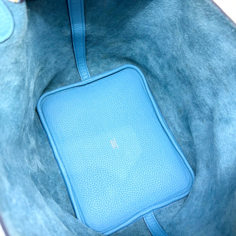 HERMRS北方藍金釦菜籃子PICOTIN22-7