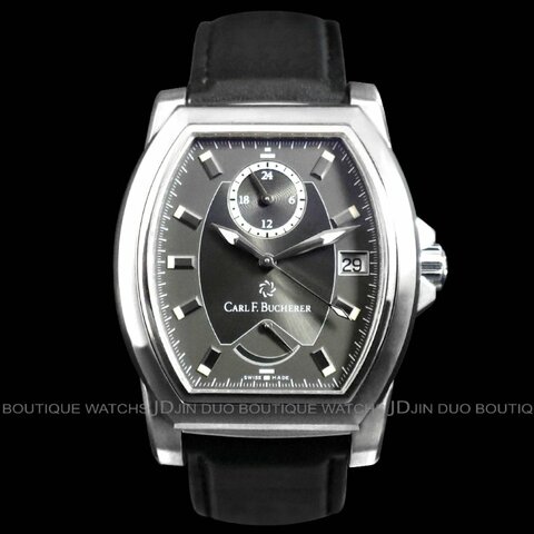 金鐸精品~W890 CARL F. BUCHERER 寶齊萊 柏拉維系列酒桶型儲能顯示自動上鍊男用腕錶