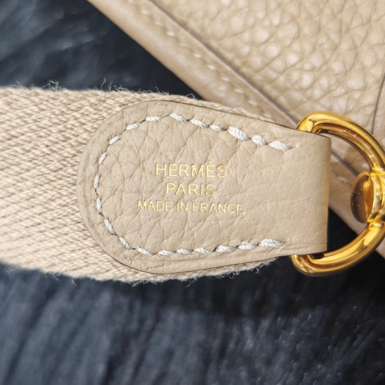 Hermès Mini Evelyne 風衣灰金扣 U刻 tc皮-3