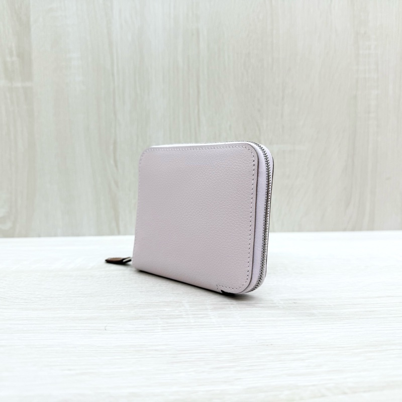 HERMES09夢幻紫銀釦epsom牛皮SilkIn短夾-2