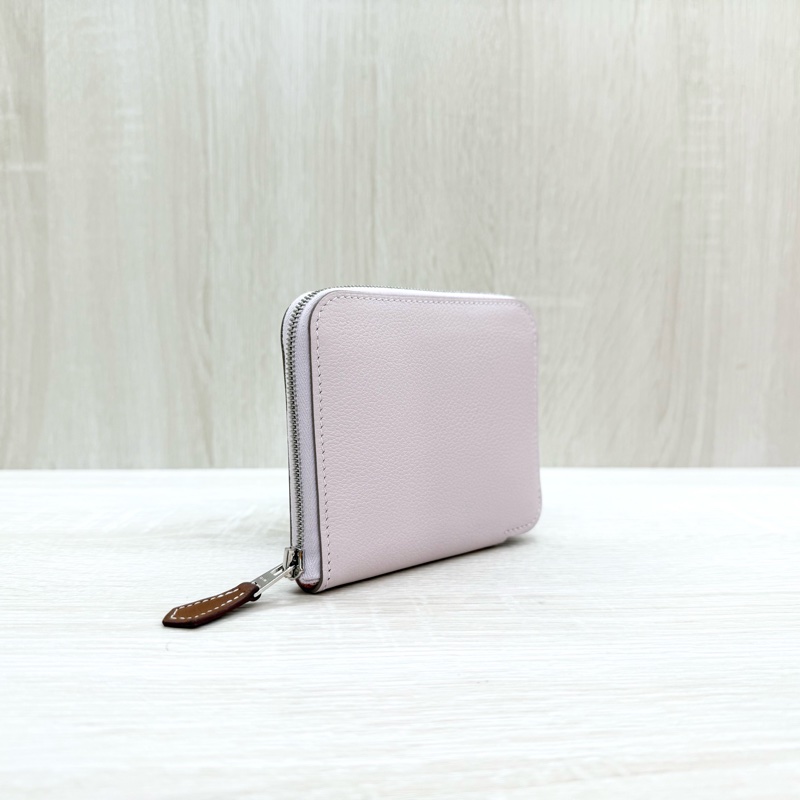 HERMES09夢幻紫銀釦epsom牛皮SilkIn短夾-3