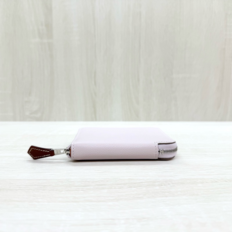 HERMES09夢幻紫銀釦epsom牛皮SilkIn短夾-4