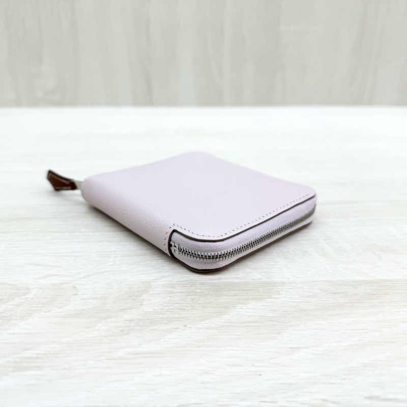 HERMES09夢幻紫銀釦epsom牛皮SilkIn短夾-5