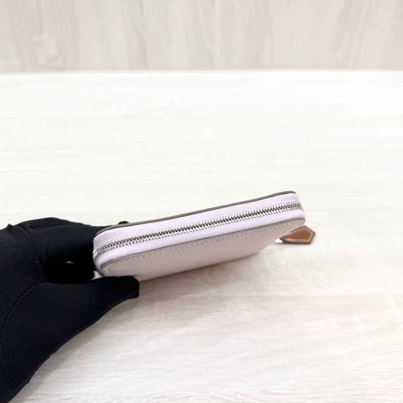 HERMES09夢幻紫銀釦epsom牛皮SilkIn短夾-7