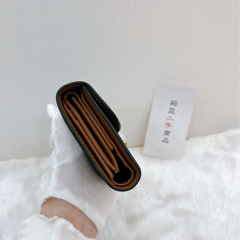 莉亞精品♡Celine 三折短夾 老花 二手-4