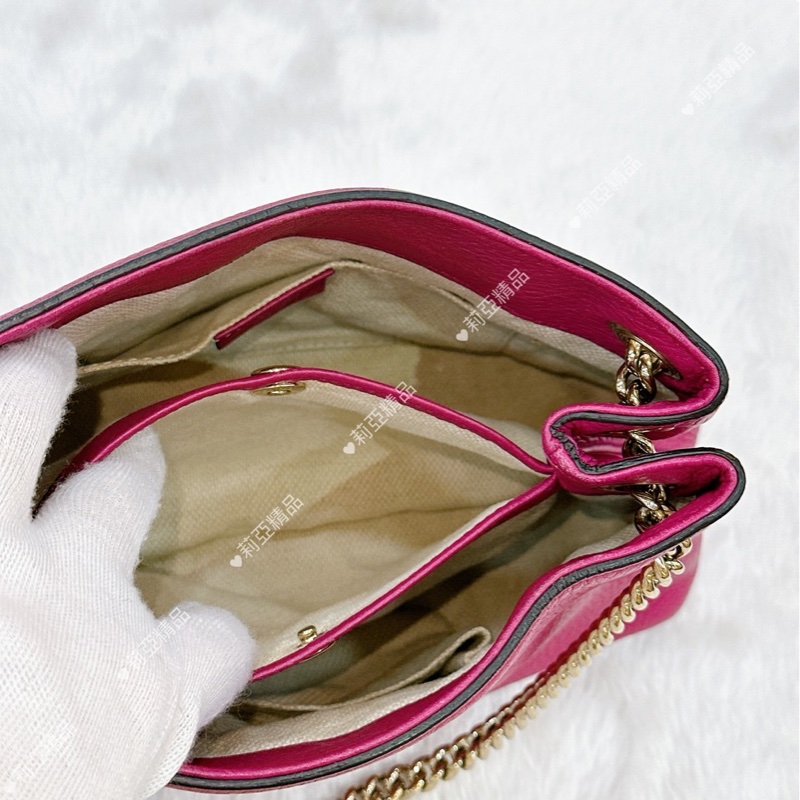莉亞精品♡Gucci 387043 SoHo流蘇鏈條包 二手-11