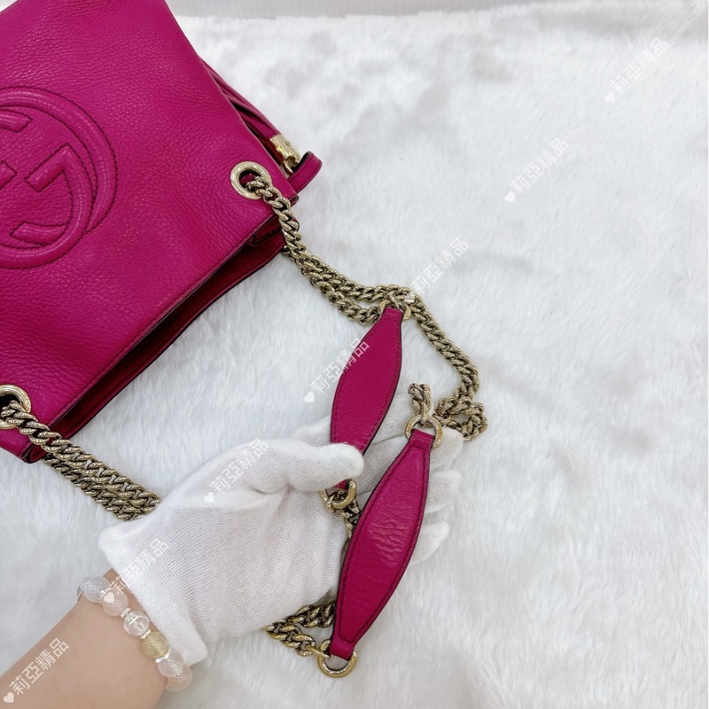 莉亞精品♡Gucci 387043 SoHo流蘇鏈條包 二手-13