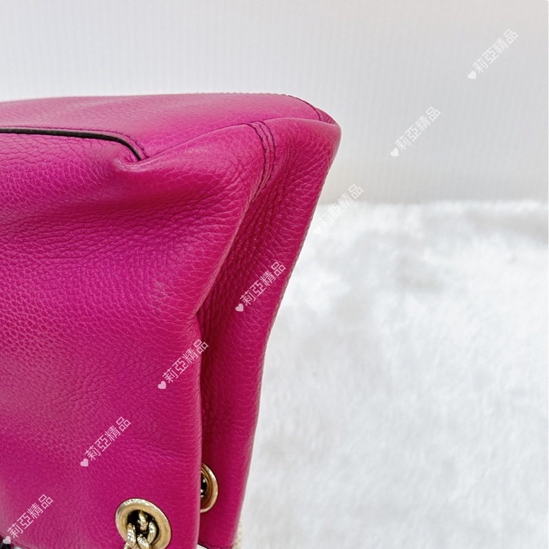 莉亞精品♡Gucci 387043 SoHo流蘇鏈條包 二手-14