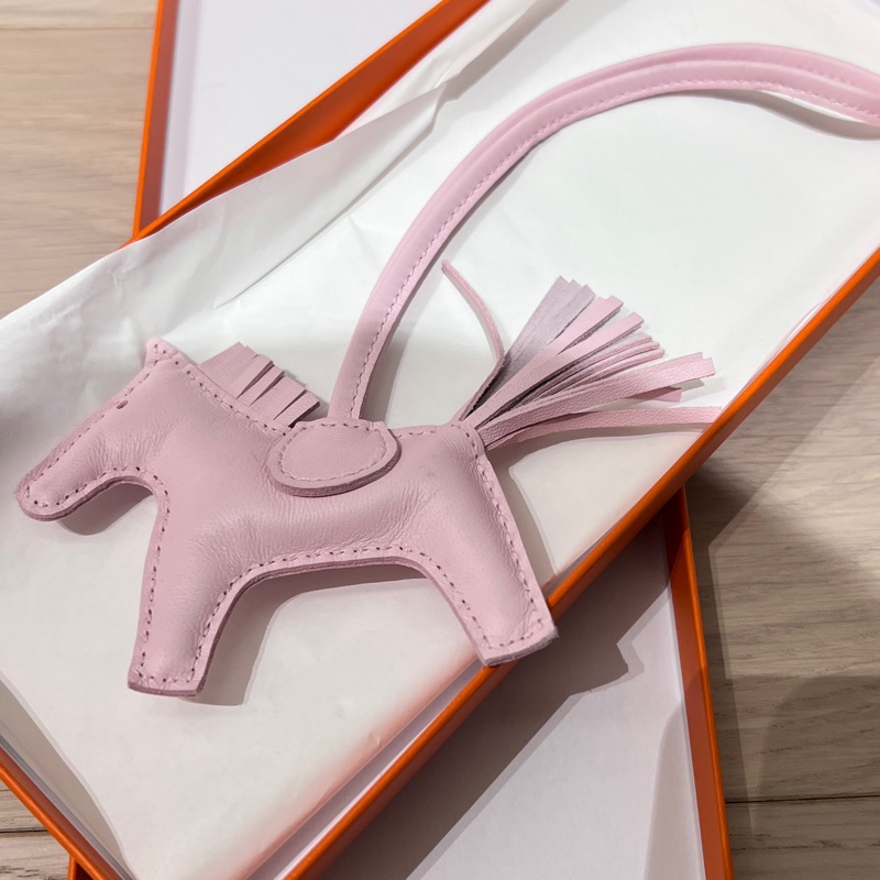 售全新閒置Hermes超可愛粉色小馬-2