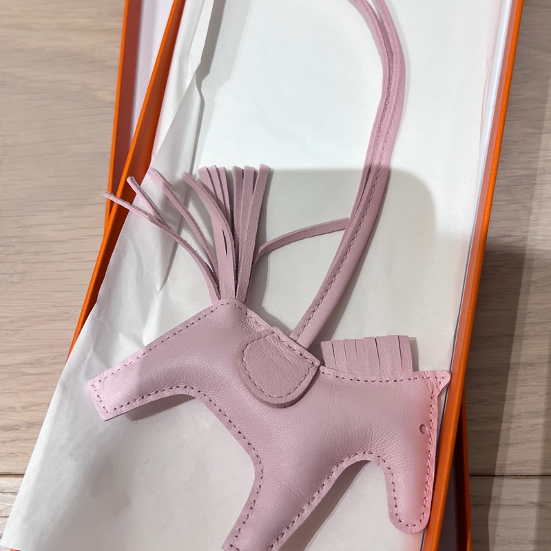 售全新閒置Hermes超可愛粉色小馬-6