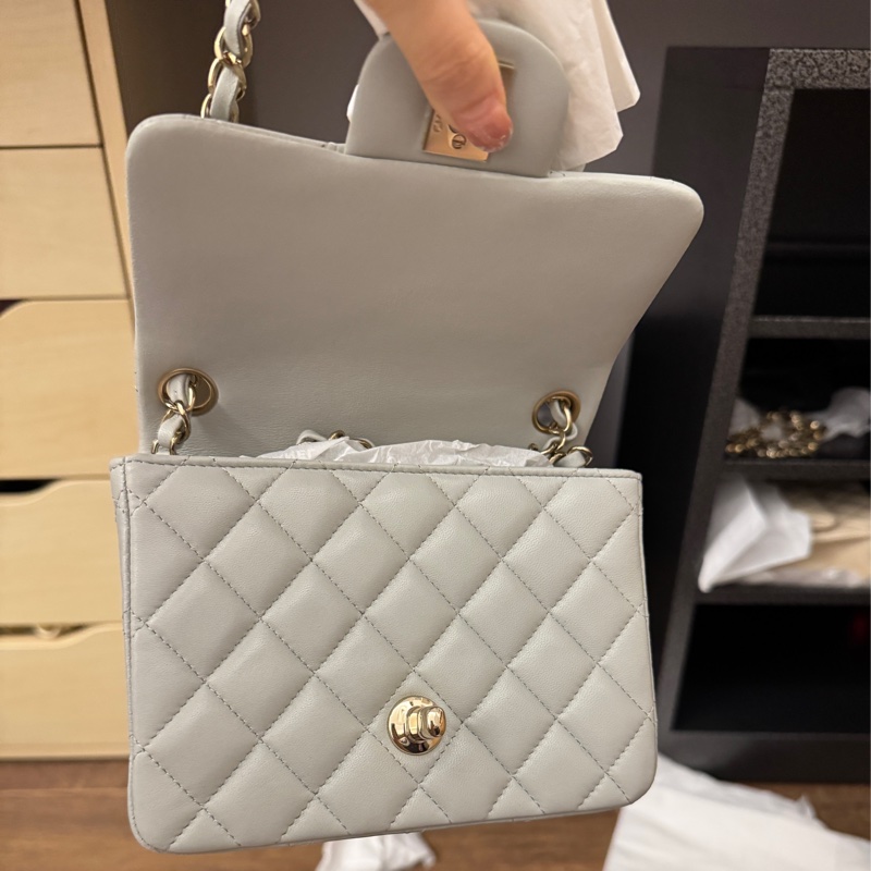 Chanel 23c 淺灰方胖子-2