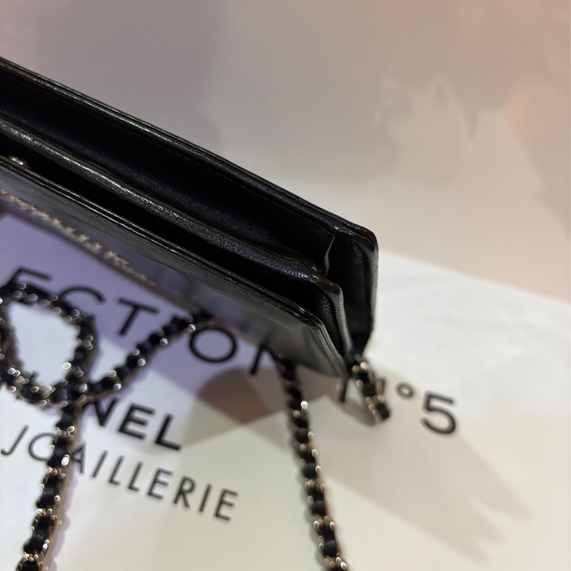 Chanel 香奈兒 經典 雙C logo 小羊皮WOC-7