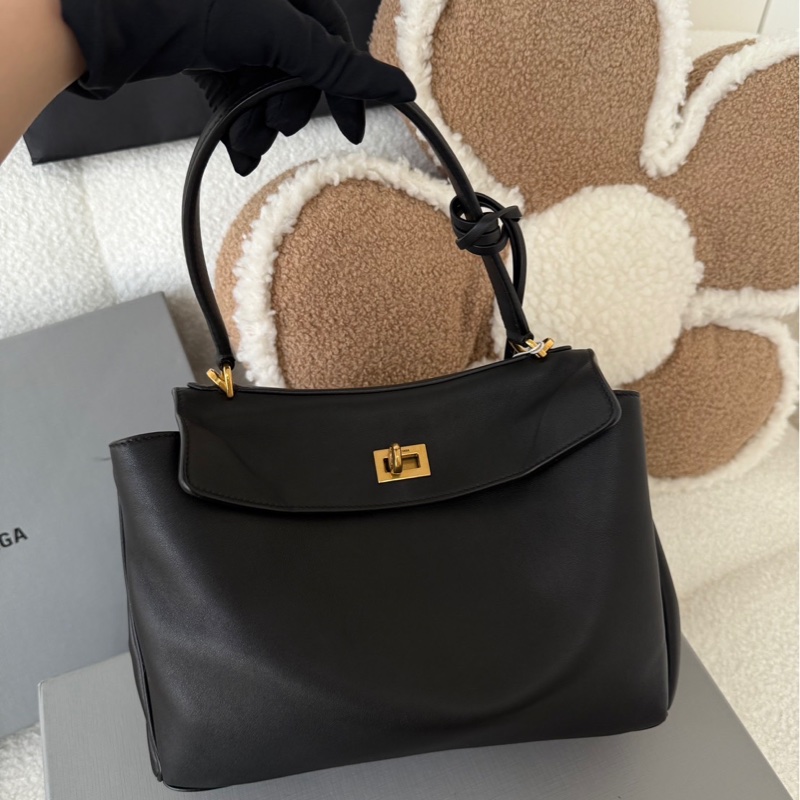 Balenciaga 巴黎世家 Small Rodeo斜背/手提/肩背包(黑金)-1