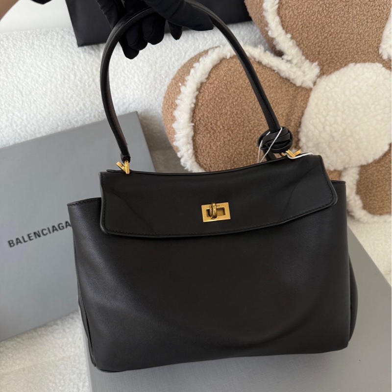 Balenciaga 巴黎世家 Small Rodeo斜背/手提/肩背包(黑金)-7