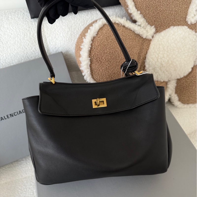 Balenciaga 巴黎世家 Small Rodeo斜背/手提/肩背包(黑金)-8