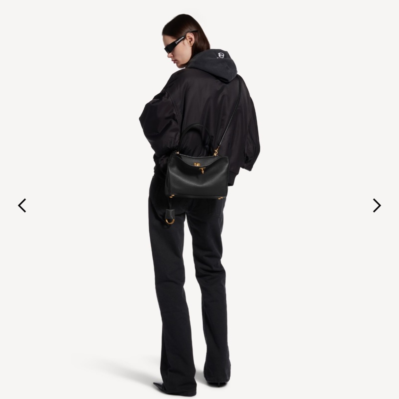 全網最低✨酷帥女孩首選❤️Balenciaga 巴黎世家 Small Rodeo斜背/手提/肩背包(黑金)-10