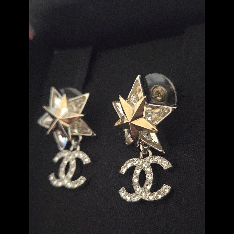 (全新品)Chanel星星雙C.Logo耳環-2