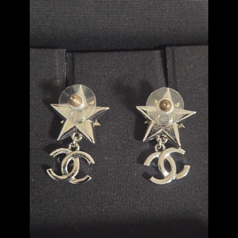 (全新品)Chanel星星雙C.Logo耳環-3
