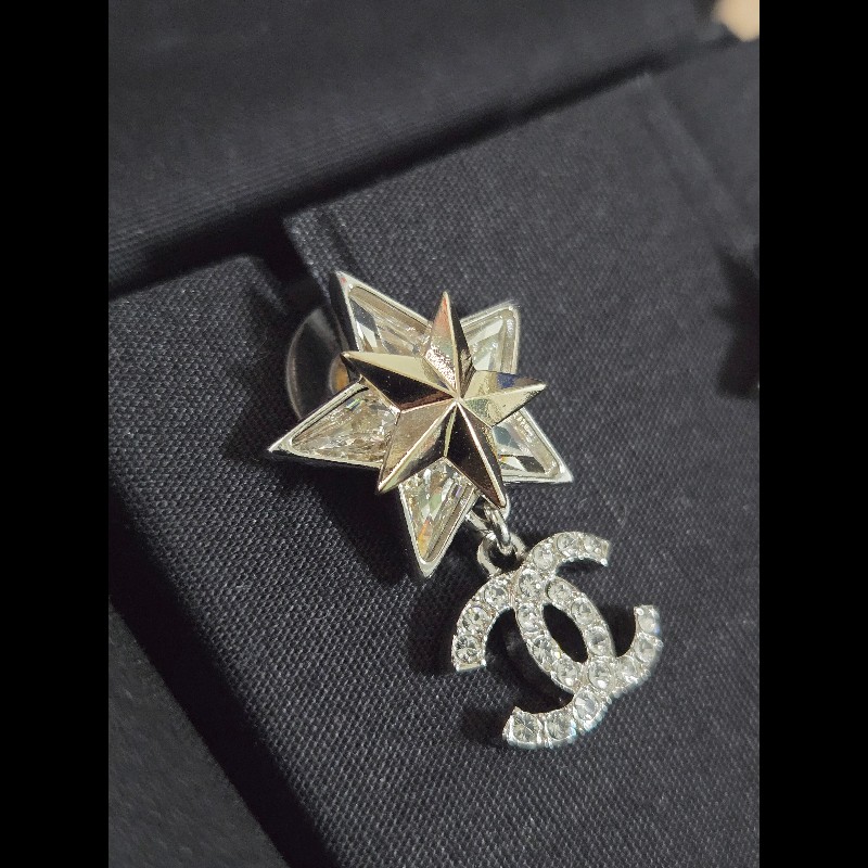 (全新閒置品)Chanel星星雙C．Logo耳環-9