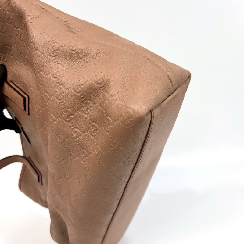 🥨超優惠Gucci藕粉色牛皮壓紋拉鍊肩背托特包211137-13