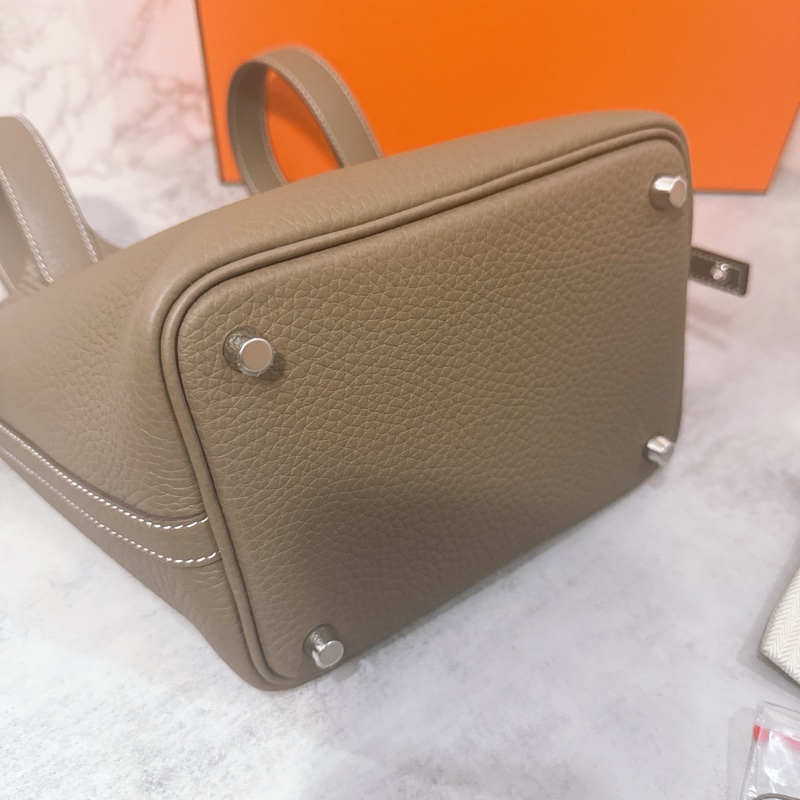 💖Hermes 菜籃 Picotin 18 大象灰銀釦💖 K刻 全新全配-7