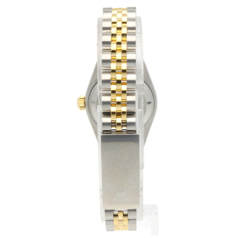 勞力士蠔式恆動日誌型腕錶,不銹鋼材質,型號69173G,自動上鍊,已翻新,L號錶盤,女士款,勞力士10P鑽石藍漸變錶盤-5