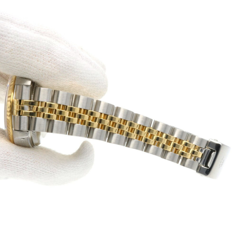 勞力士蠔式恆動日誌型腕錶,不銹鋼材質,型號69173G,自動上鍊,已翻新,L號錶盤,女士款,勞力士10P鑽石藍漸變錶盤-9