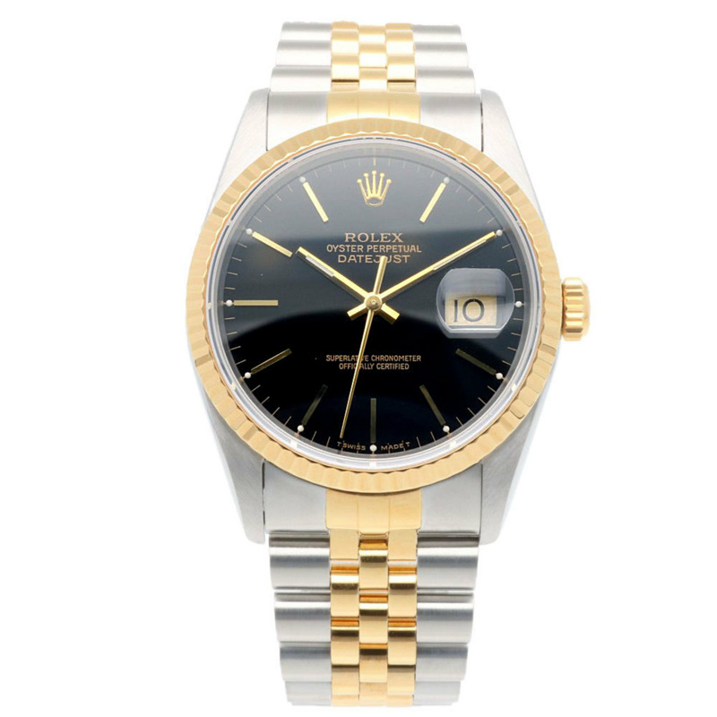 勞力士蠔式恆動日誌型腕錶,不鏽鋼材質,型號16233,自動上鍊,已翻新,S編號,男士勞力士-7