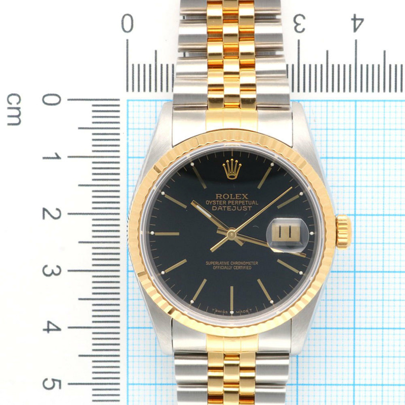 勞力士蠔式恆動日誌型腕錶,不鏽鋼材質,型號16233,自動上鍊,已翻新,S編號,男士勞力士-10