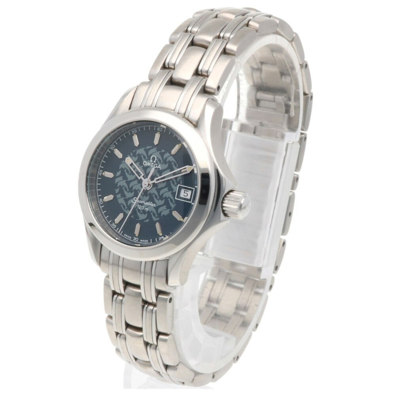 歐米茄海馬系列雅克馬約爾腕錶,不銹鋼材質,型號2580.80,石英機芯,翻新款,型號55605XXX,男士歐米茄腕錶-2