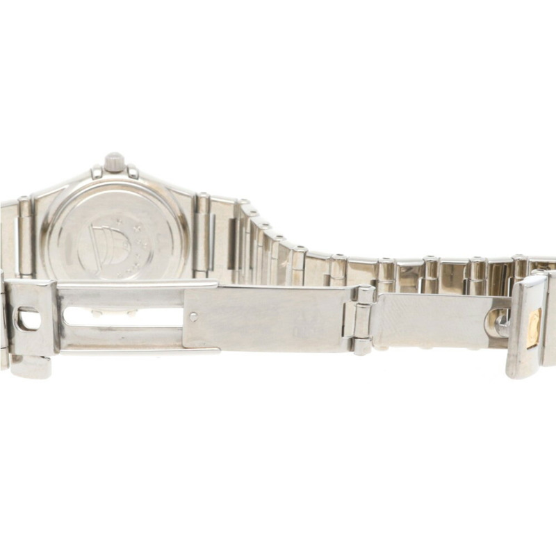 歐米茄星座系列腕錶,不鏽鋼錶殼,型號14657100,石英機芯,重新拋光,型號56939XXX,女士款,歐米茄白色貝殼錶圈,鑲鑽。-8