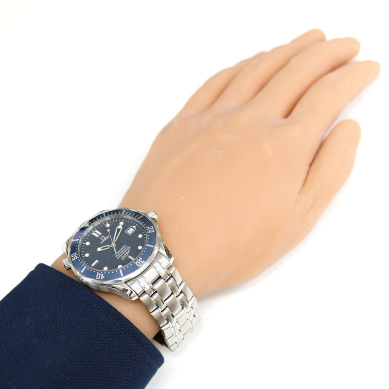 歐米茄海馬系列專業腕錶,不鏽鋼材質,型號2537.80,自動上鍊,翻新款,編號80410XXX,男士款,歐米茄007詹姆斯龐德40週年紀念版-1