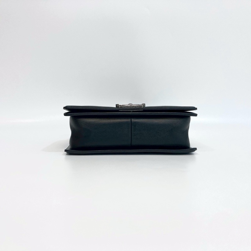 🕯️極優惠低於專櫃15萬 CHANEL LEBOY黑銀羊皮BOY25 A67086-7