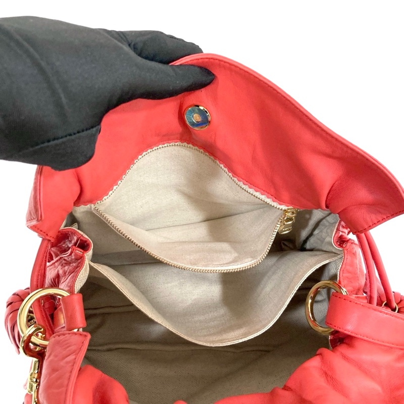 🥨超優惠福袋包 LOEWE橘紅牛皮Flamenco肩側背包-8