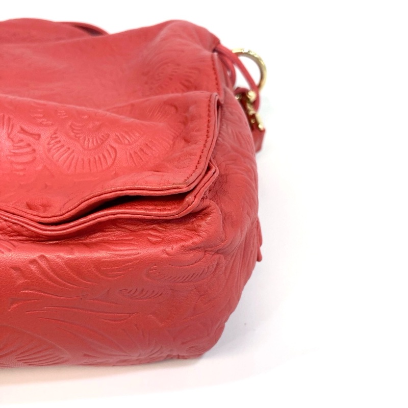 🥨超優惠福袋包 LOEWE橘紅牛皮Flamenco肩側背包-13