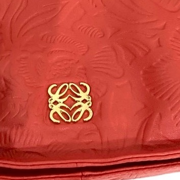 🥨超優惠福袋包 LOEWE橘紅牛皮Flamenco肩側背包-17