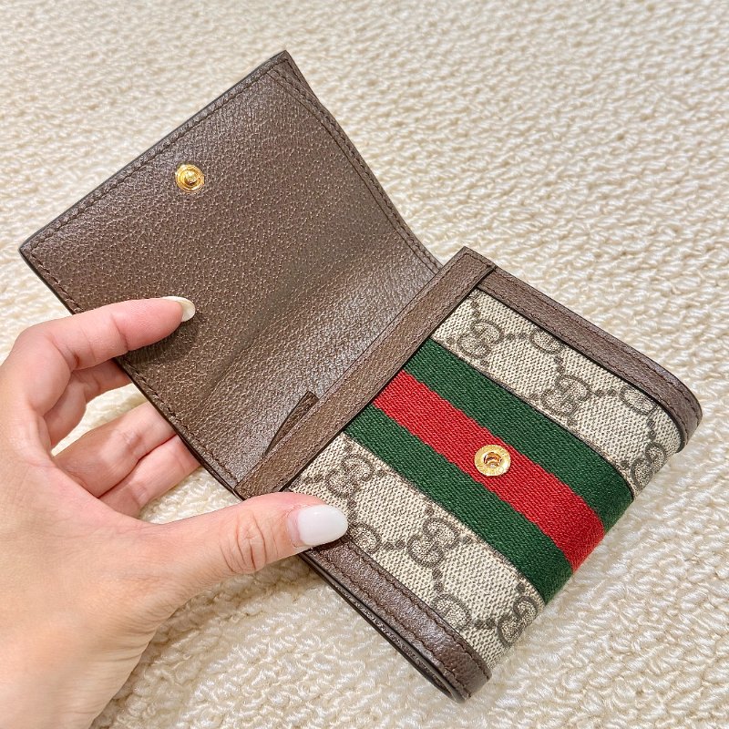 GUCCI - 老花綠紅綠OPHIDIA短夾-3