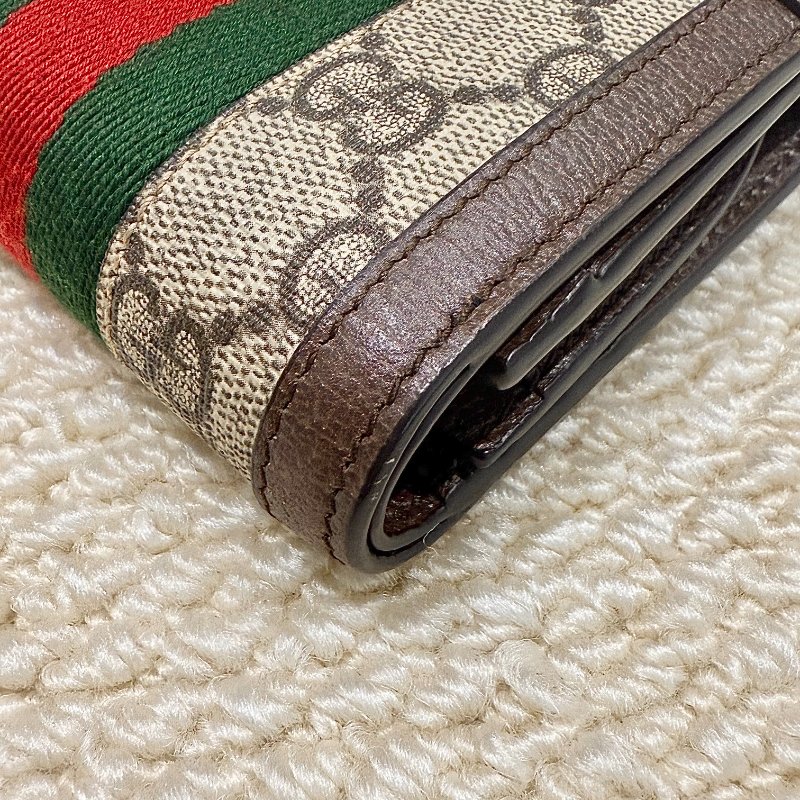 GUCCI - 老花綠紅綠OPHIDIA短夾-9