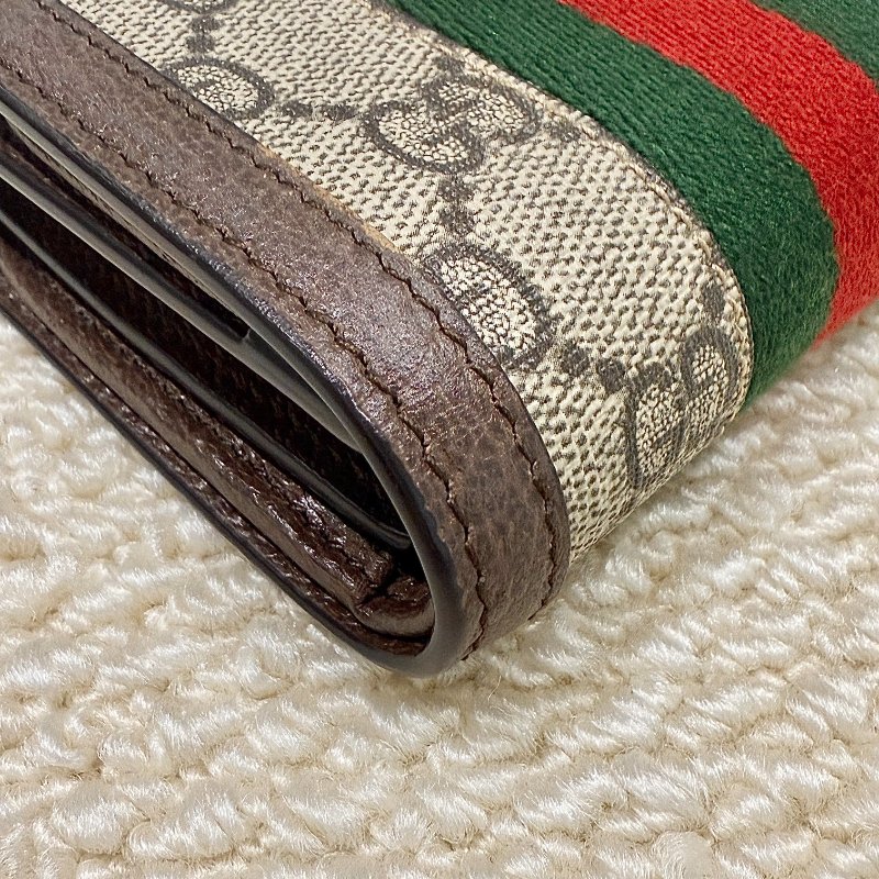 GUCCI - 老花綠紅綠OPHIDIA短夾-10