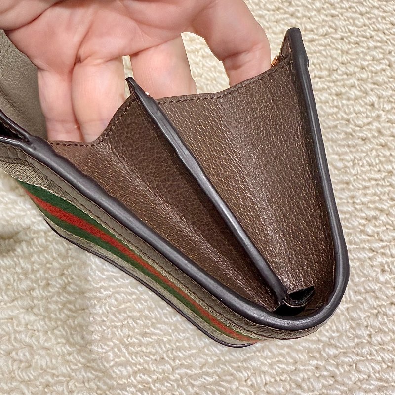 GUCCI - 老花綠紅綠OPHIDIA短夾-11