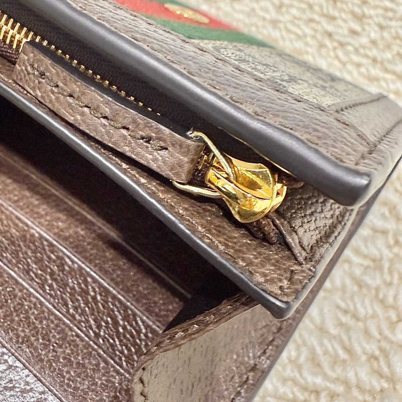 GUCCI - 老花綠紅綠OPHIDIA短夾-12