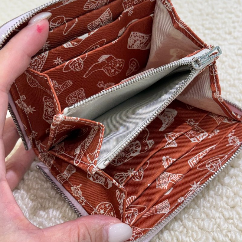 HERMES - 夢幻粉銀釦EPSOM Silk'in 短夾-6