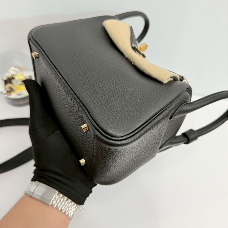 Hermes Mini Lindy 黑金 全新閒置-6