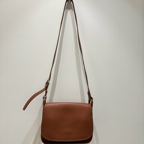 LONGCHAMP Le Foulonn 牛皮斜背包 中號尺寸 馬鞍包