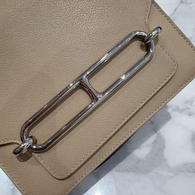 99新全配❤️#愛馬仕 #豬鼻子19 #roulis #mini #風衣灰 銀扣-5