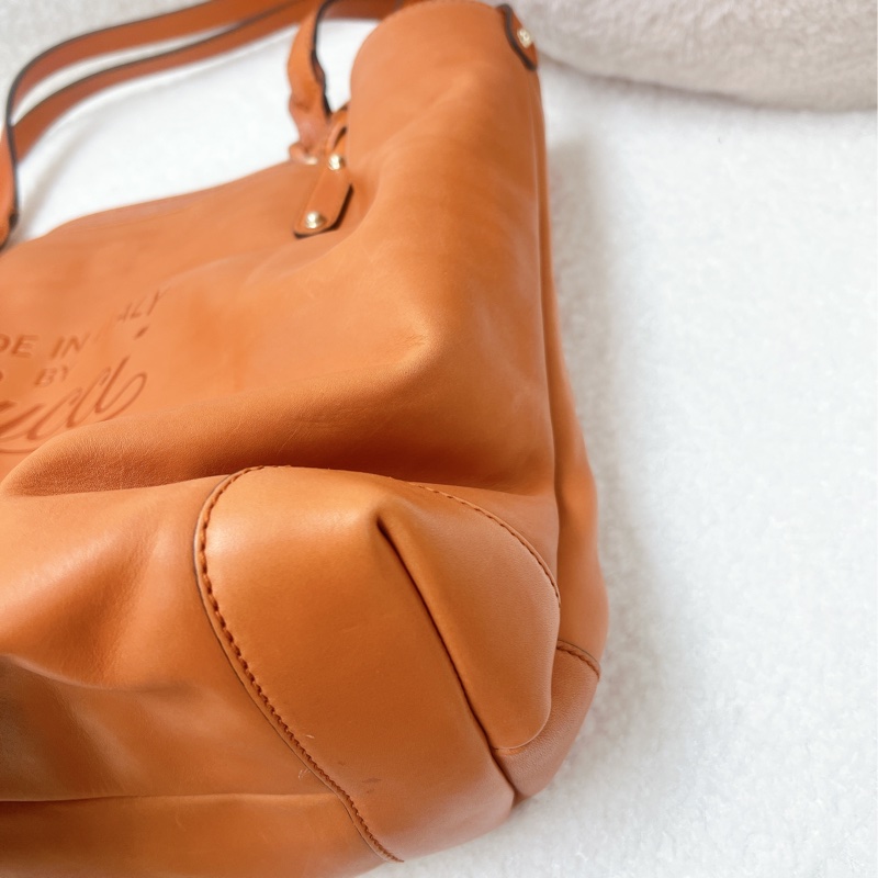 Gucci craft 橙色托特包/肩背包-4