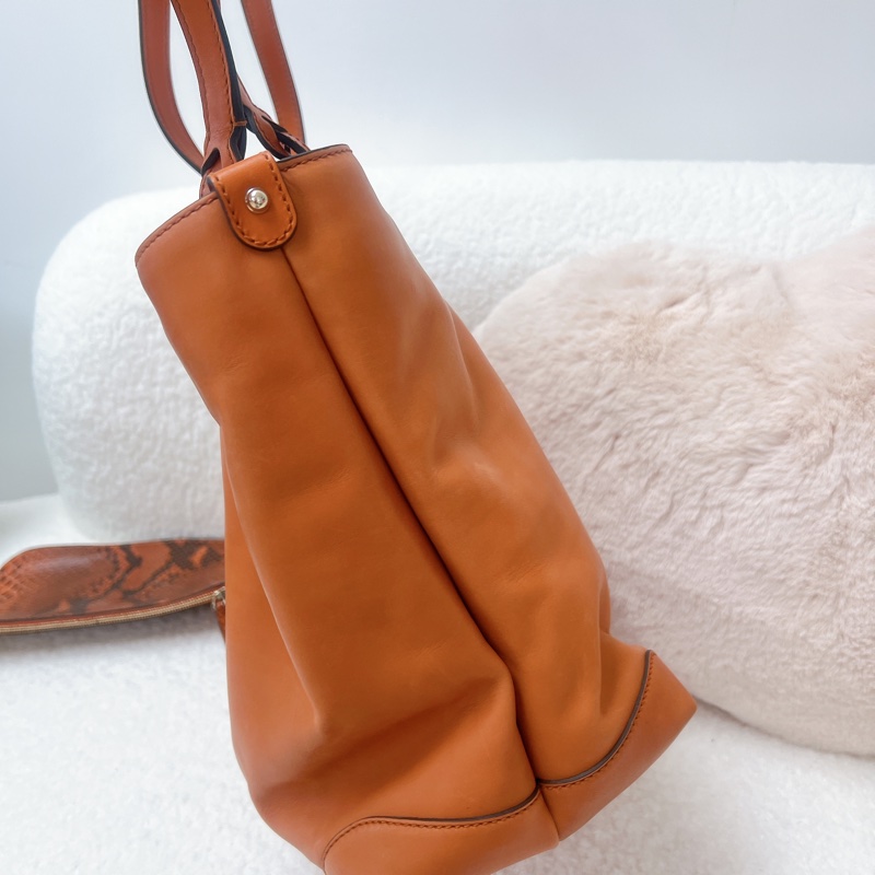 Gucci craft 橙色托特包/肩背包-5